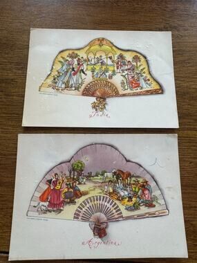 RARE Vintage Edina Altara Ventagli Serie II Promo Postcards Casa Mamma Milano